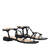 Black leather flat sandals