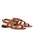 Brown leather flat sandals