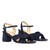 Heeled navy suede sandals