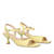 Yellow leather heeled sandals