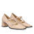 Court sand colour leather heeled shoes.