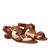 Flat leather sandals in Brown colour