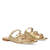 Gold leather flat sandals