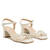 Strapped Sandals in Off White Leather