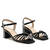 Sandales talons larges en cuir noir