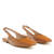 Slingback flats in brown leather