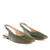 Slingback flats in kaki leather