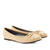 Beige faux-patent leather Ballerinas with bow.