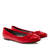 Red faux-patent leather Ballerinas with bow.