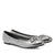 Classic Big Flat Ballerinas in Silver Glitter