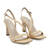 Sandales talons en cuir beige