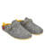 Unisex home slippers in grey felt and buckle detail