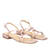 Flat pink leather sandals