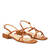 Flat brown leather sandals