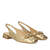 Flat slingback loafer in golden leather