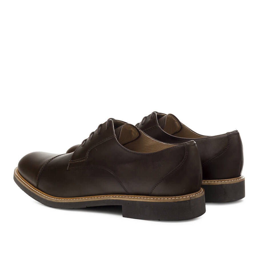 Brown Leather Lace-up Shoes 