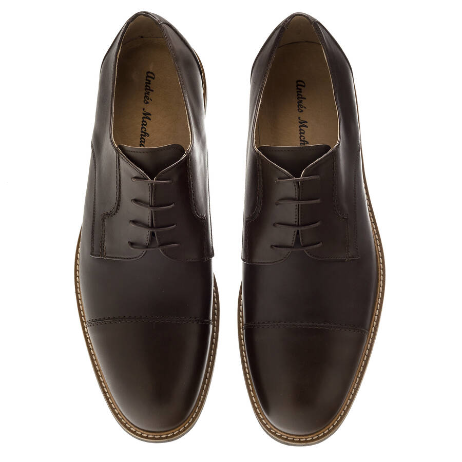 Brown Leather Lace-up Shoes 