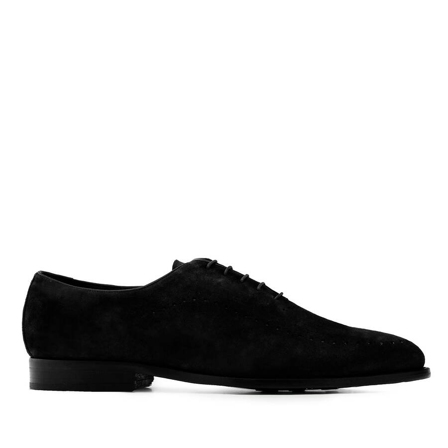 Men's Dress Shoes in Black Split Leather 