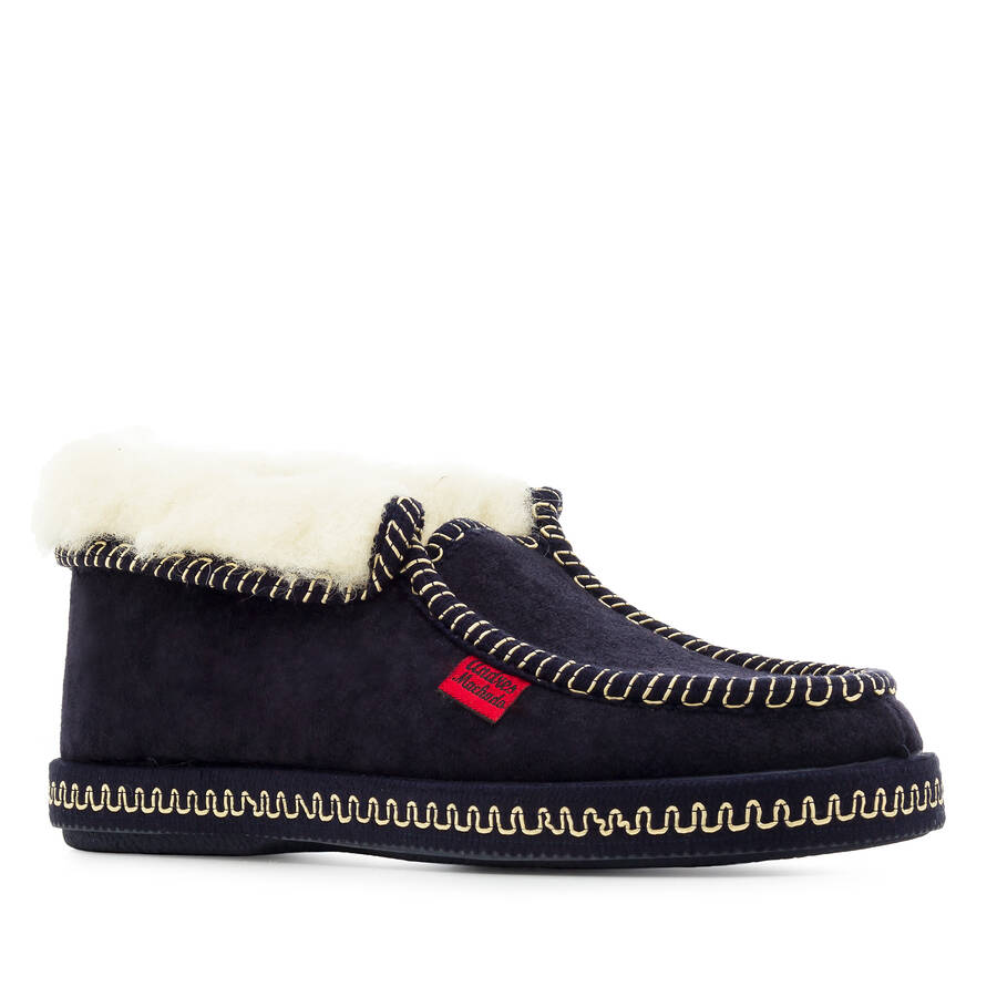 Navy Blue Ankle High Slippers. 