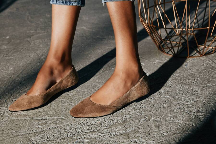 Płaskie buty Zamszowe Taupe 