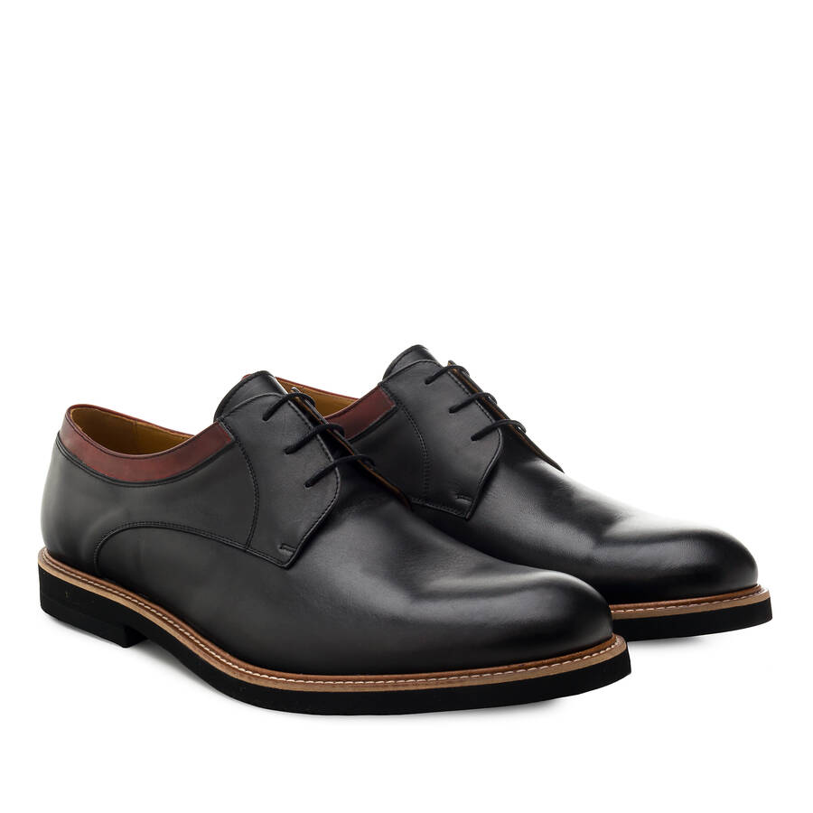 Men's Bluchers in Black Leather 