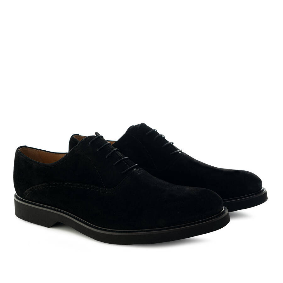 Dress Shoes for Men in Black Split leather 