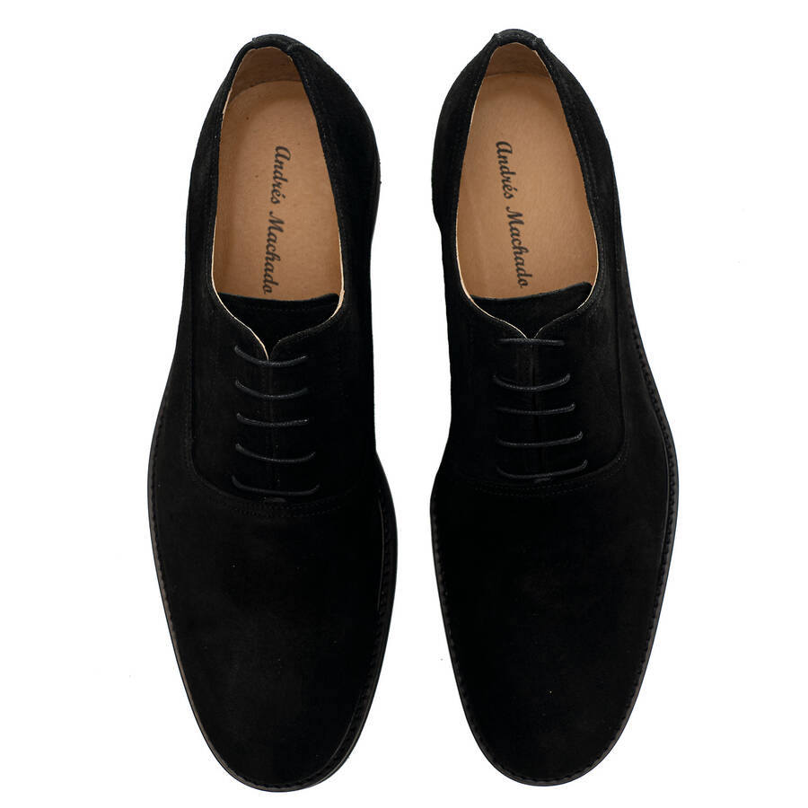 Dress Shoes for Men in Black Split leather 