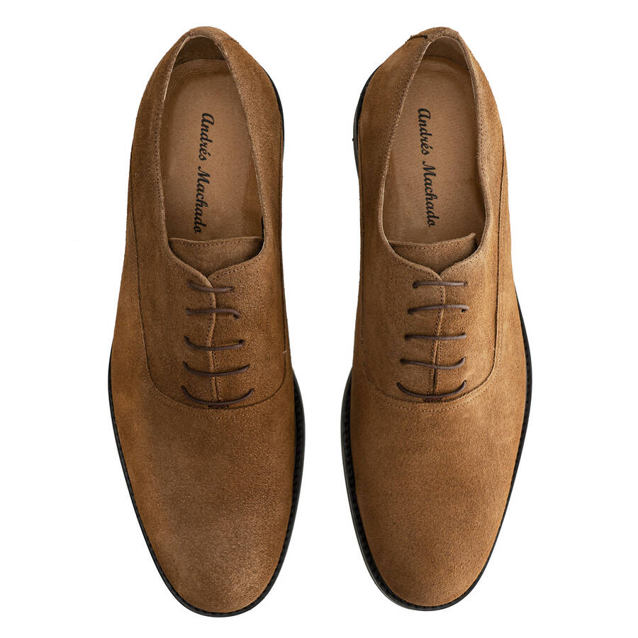 Dress Shoes for Men in Brown Split leather 