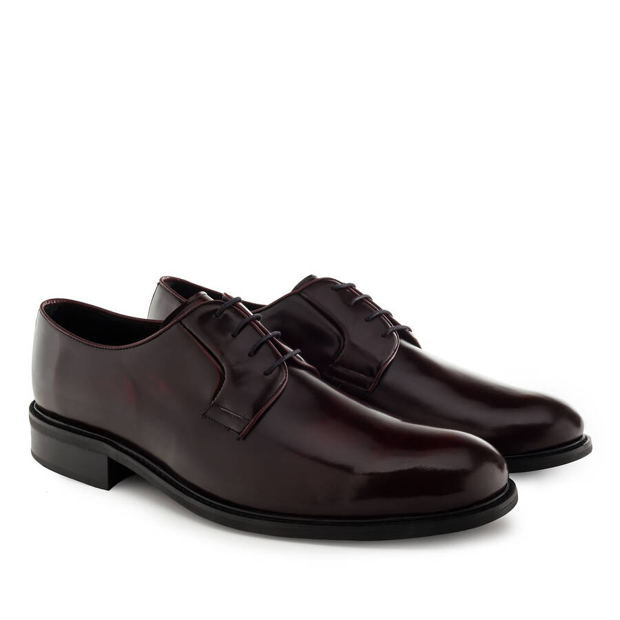 Antik Burgundy Leather Lace-Up Shoes 