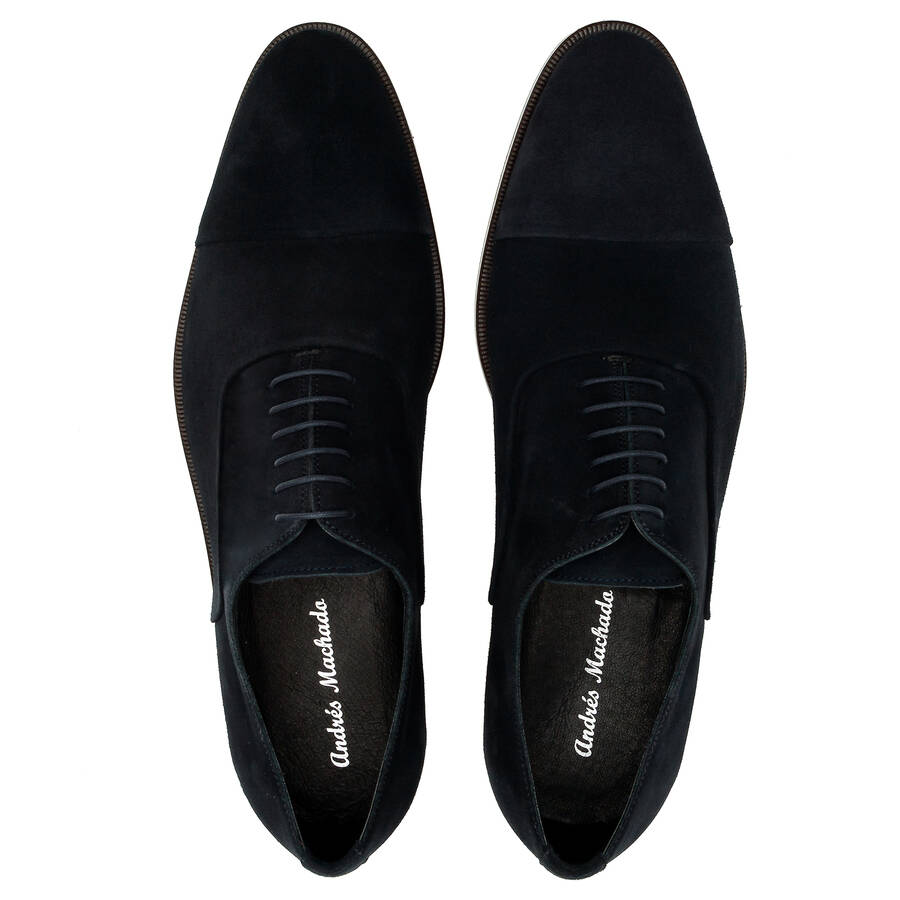 Men's Dress Shoes in Navy Split Leather 