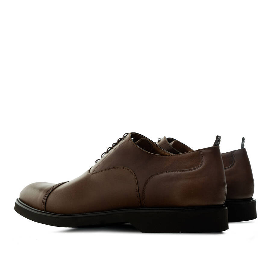 Oxford style Shoes in Brown Leather 