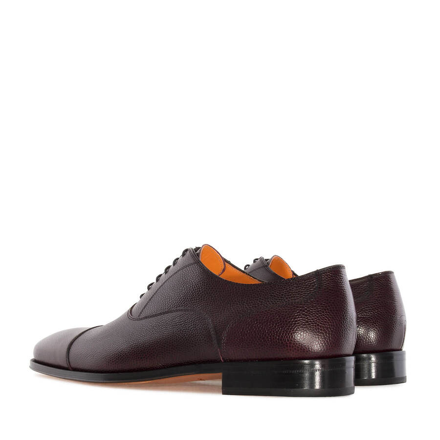 Oxford style Shoes in Burgundy-Brown Leather 