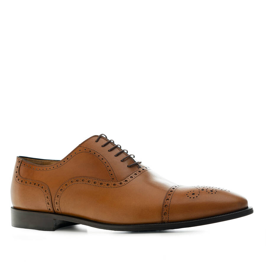 Oxford Shoes in Tan Leather 