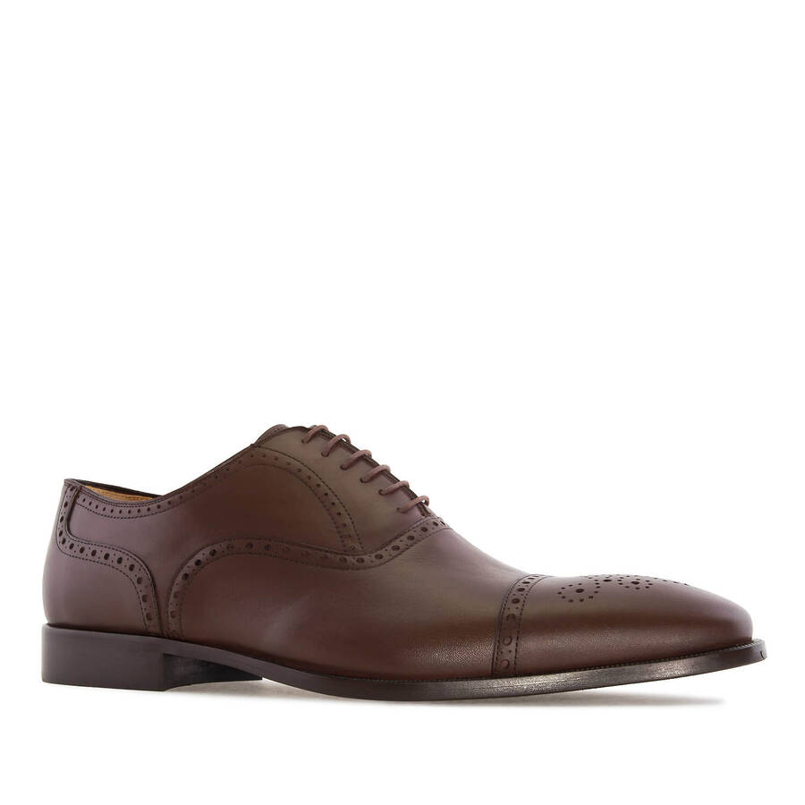 Oxford Shoes in Brown Leather 