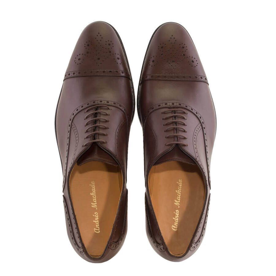 Oxford Shoes in Brown Leather 