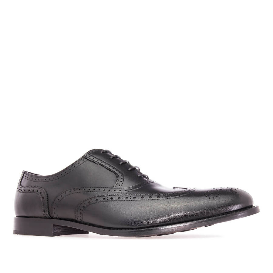 Mens Oxford shoes in Black Leather 