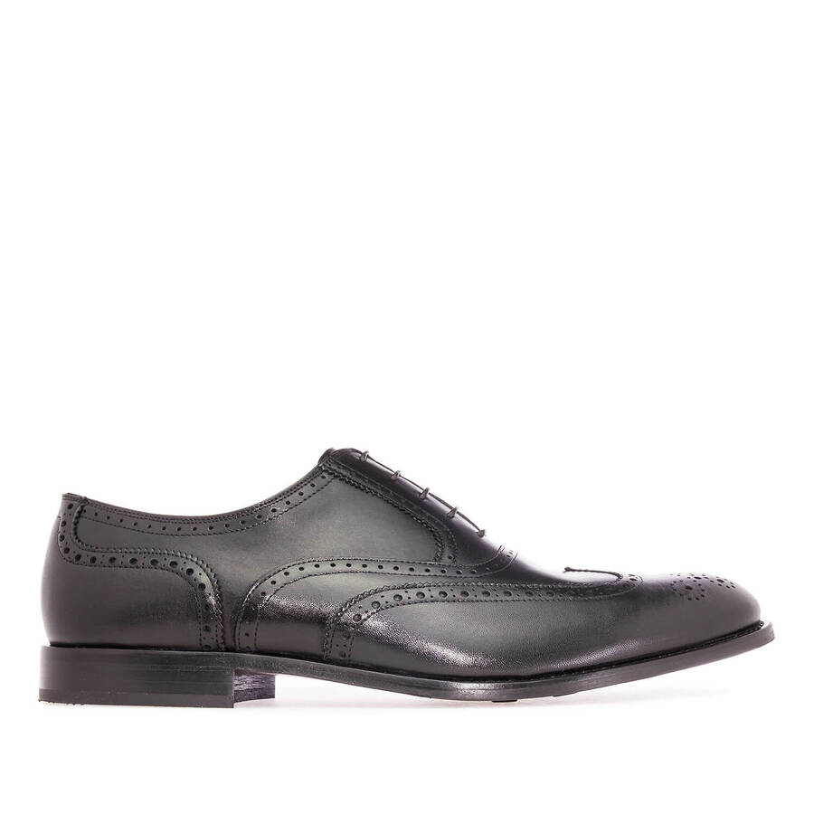 Mens Oxford shoes in Black Leather 