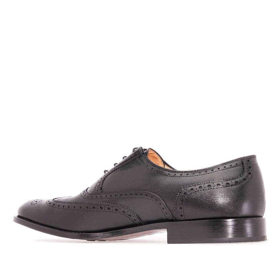 Mens Oxford shoes in Black Leather 