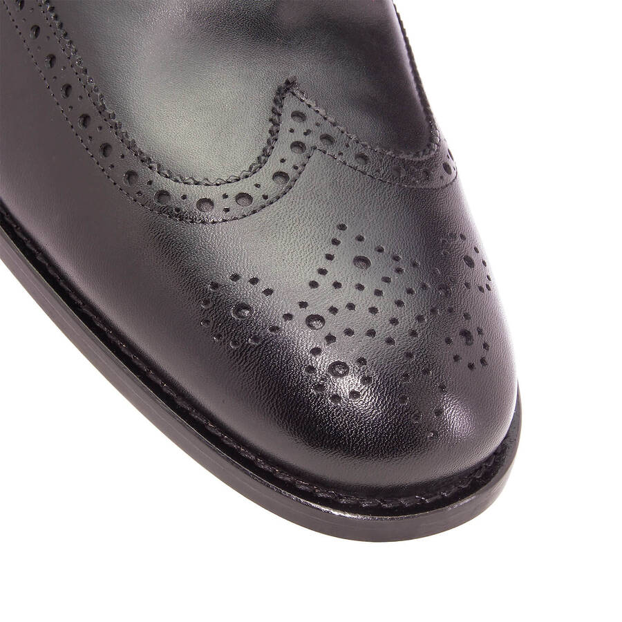 Mens Oxford shoes in Black Leather 