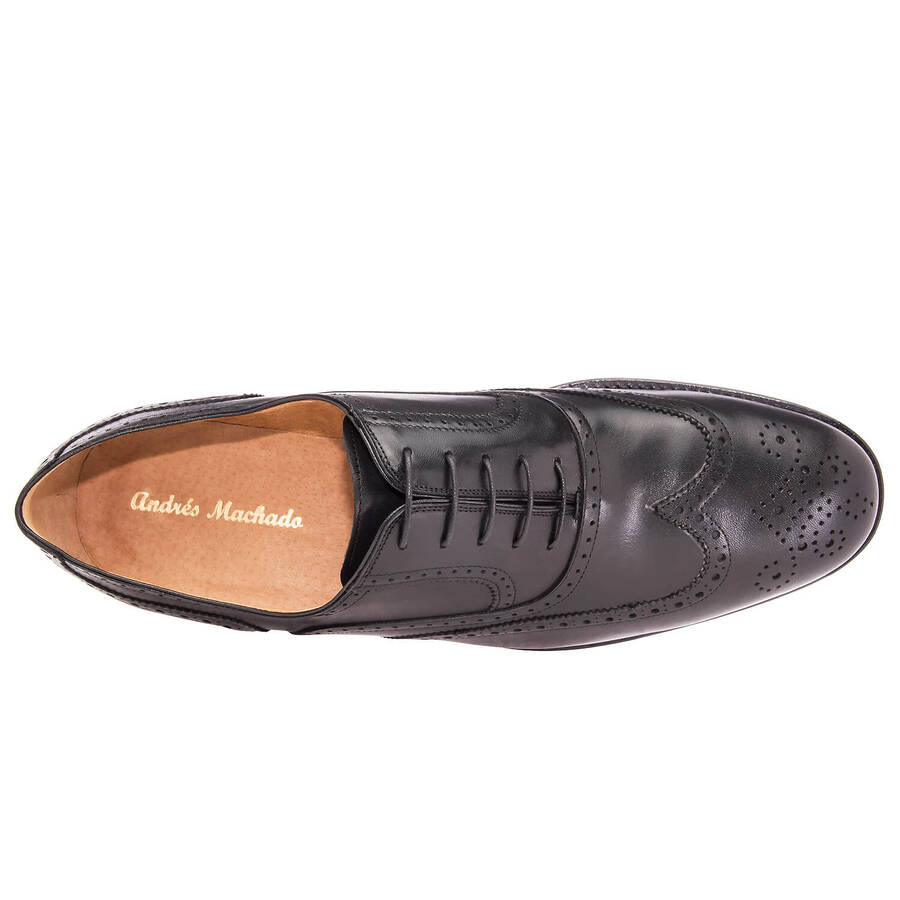 Mens Oxford shoes in Black Leather 