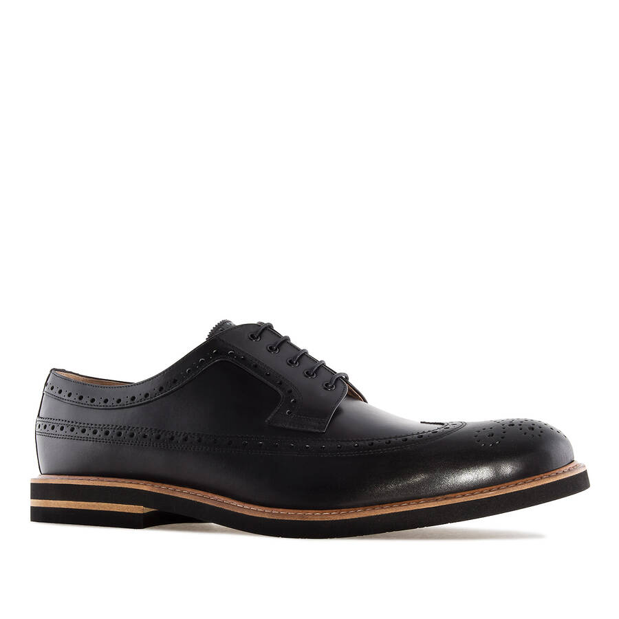 Oxford Shoes in Black Leather 