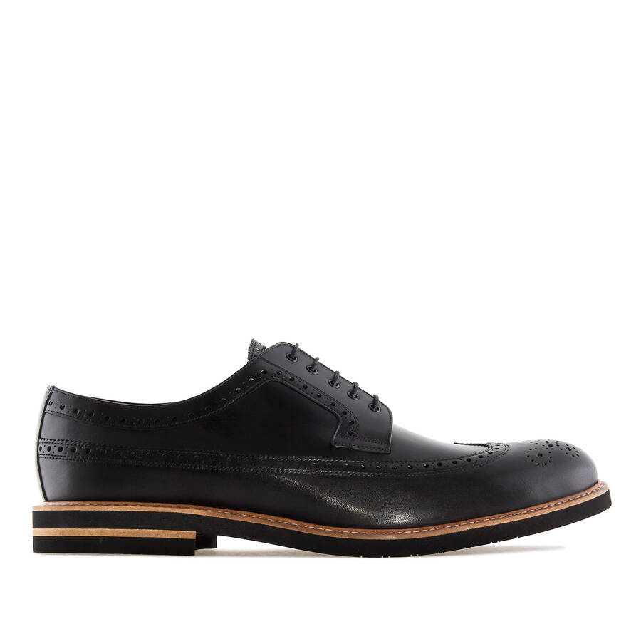 Oxford Shoes in Black Leather 