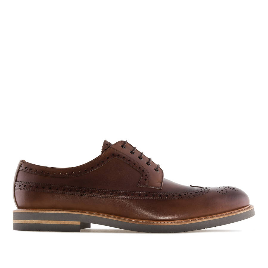 Oxford Shoes in Brown Leather 