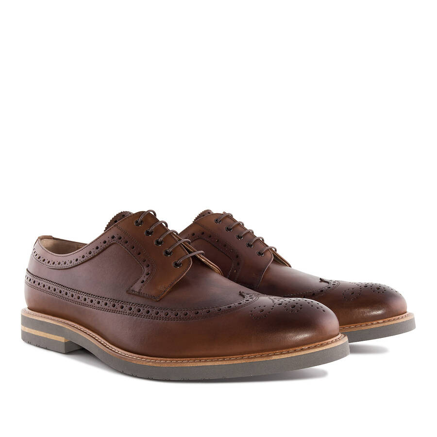 Oxford Shoes in Brown Leather 