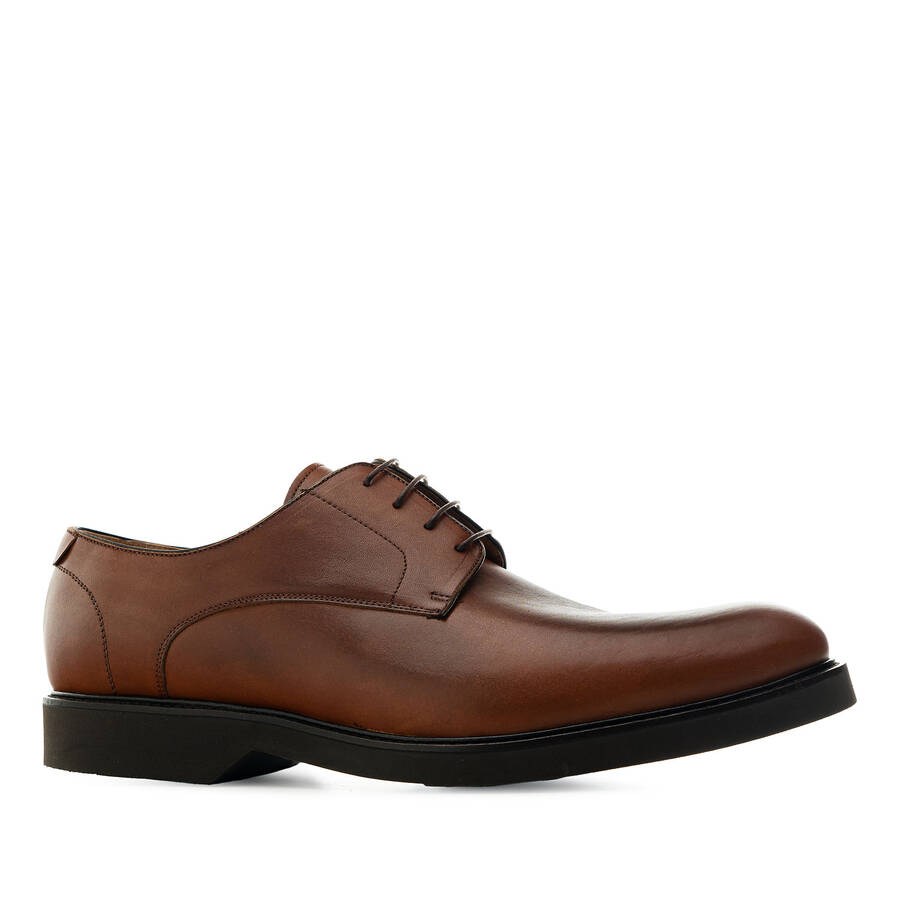 Men's Oxford Shoes in Mahogany Leather 