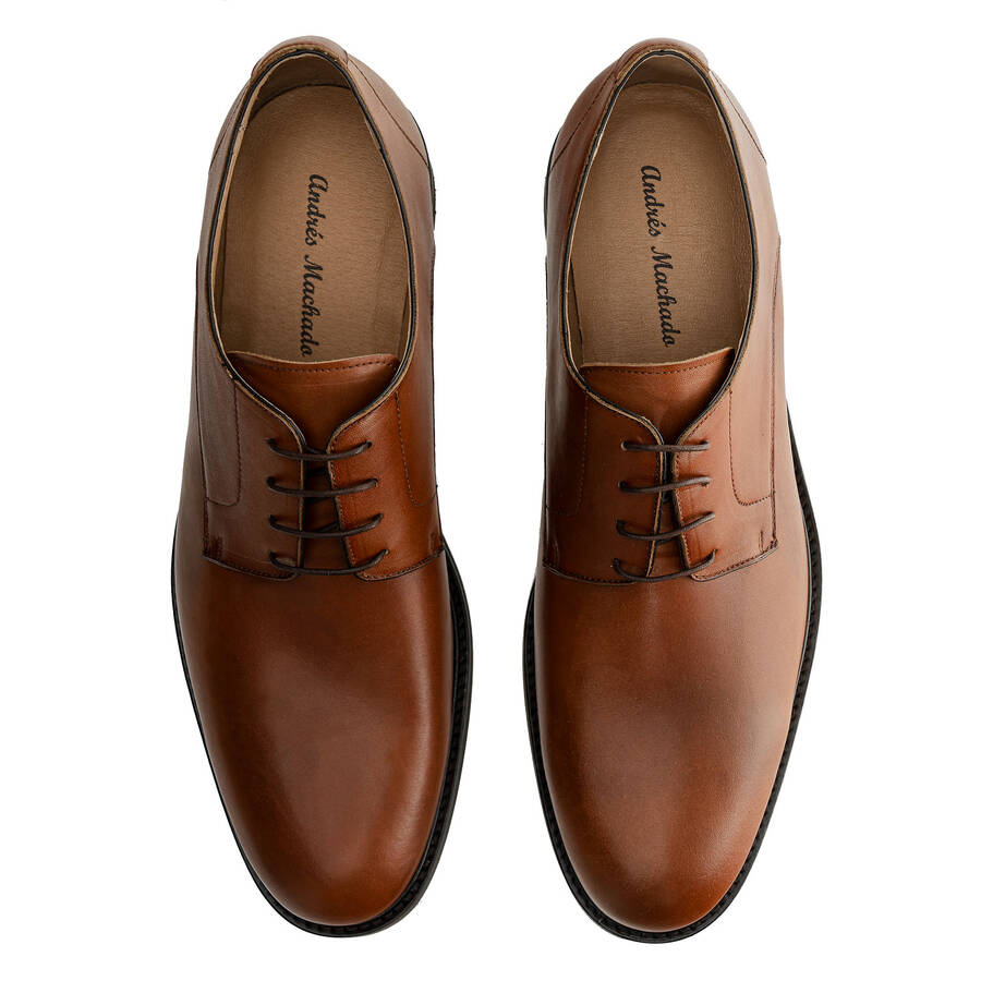 Men's Oxford Shoes in Mahogany Leather 