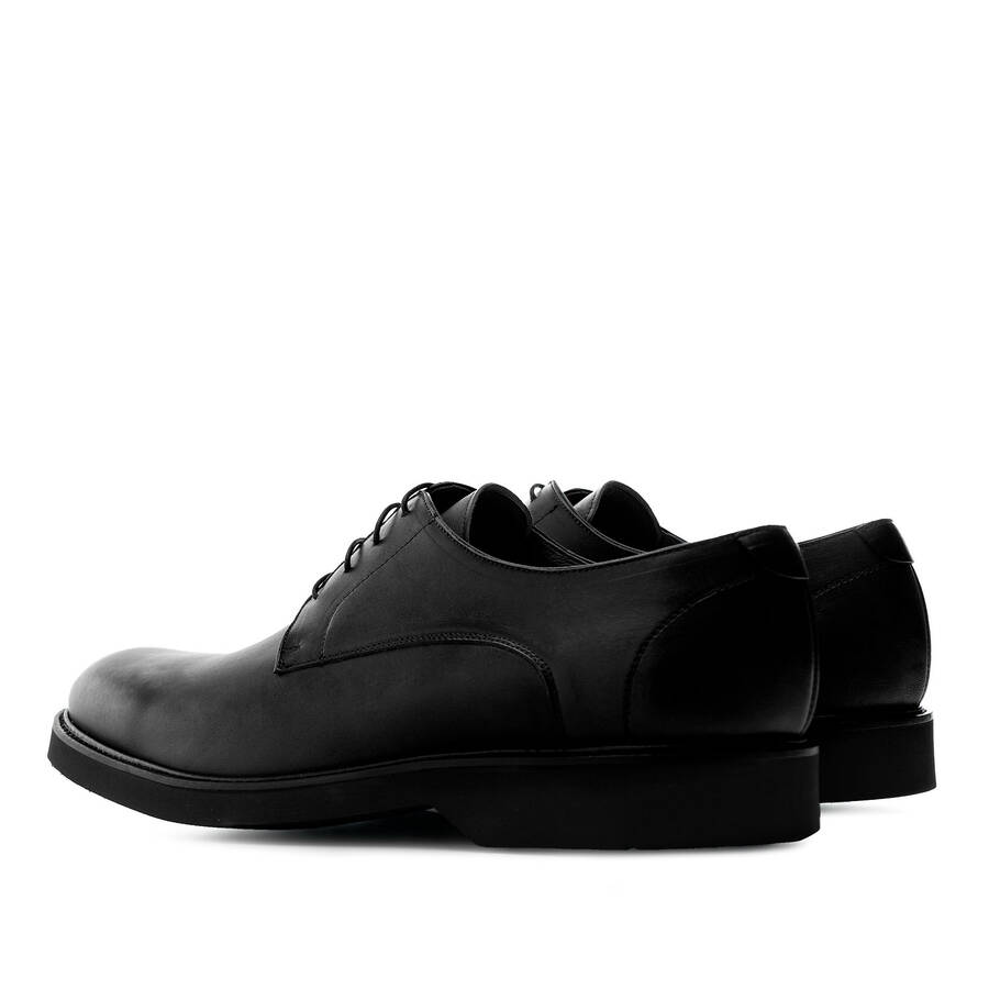 Men's Oxford Shoes in Black Leather 