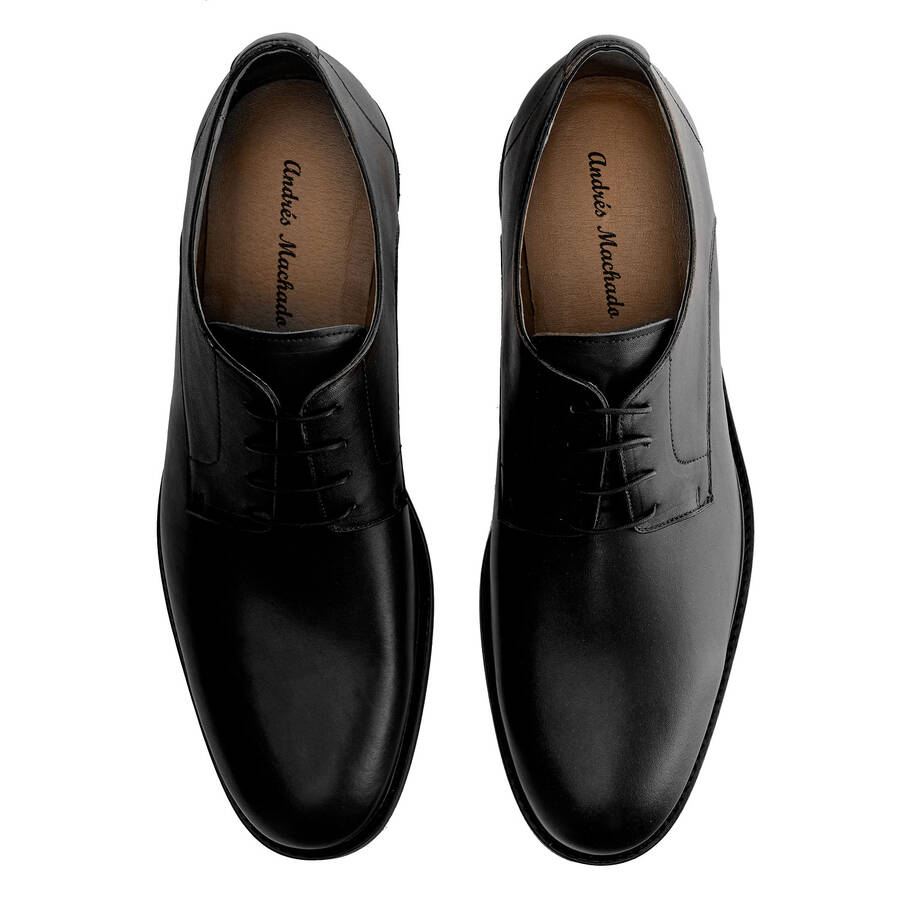 Men's Oxford Shoes in Black Leather 