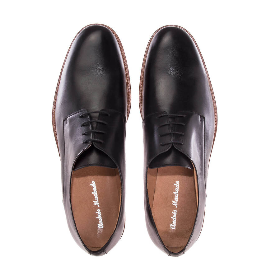 Men's Shoes in Black Leather 