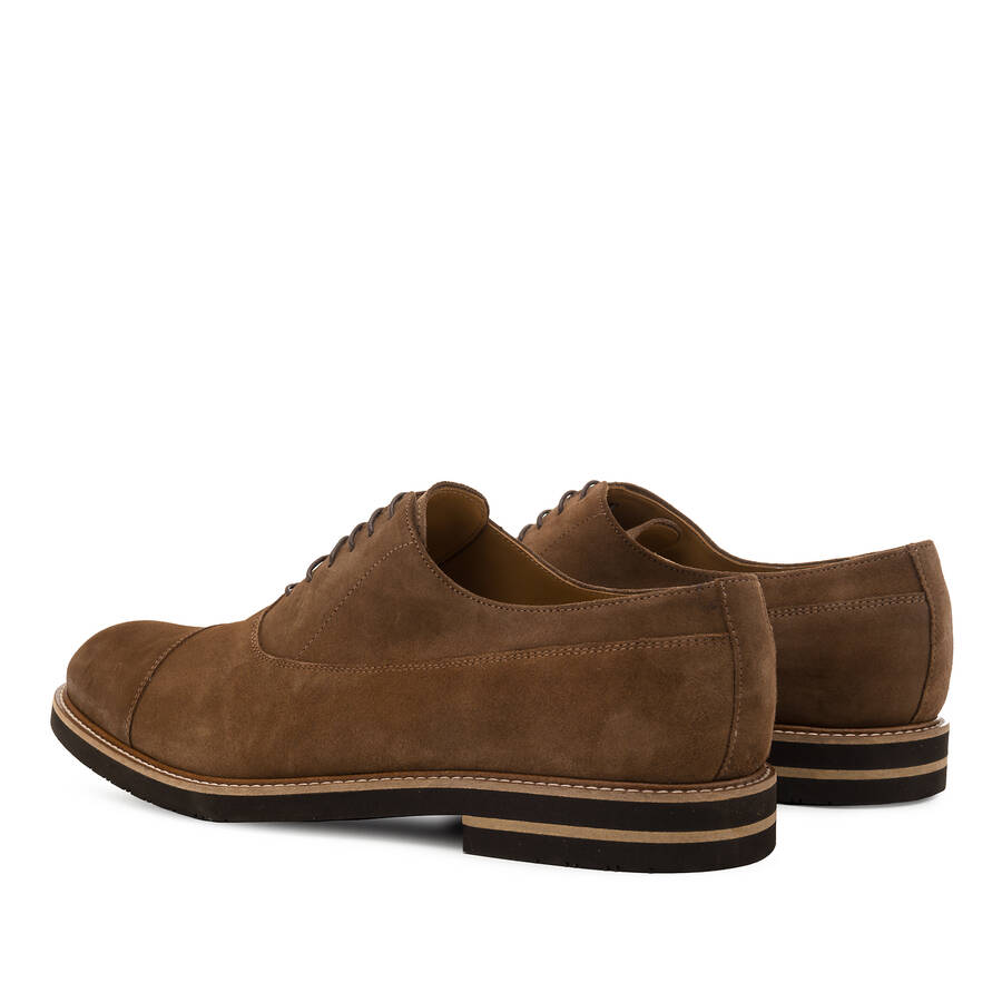 Oxford Shoes in Brown Split Leather 